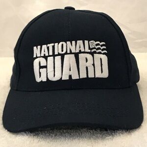 USA Crafted for National Guard Adjustable Black Ball Cap